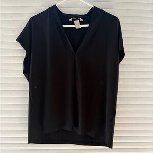 H&M Classic Black V-Neck Blouse